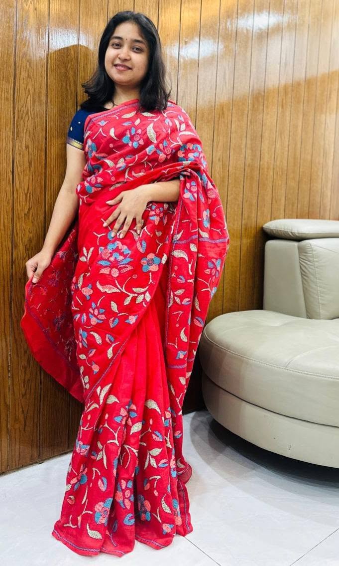  কটন-যশোর কাঁথা স্টিচ শাড়ী