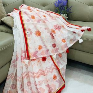 বৈশাখী ব্লক প্রিন্ট শাড়ি